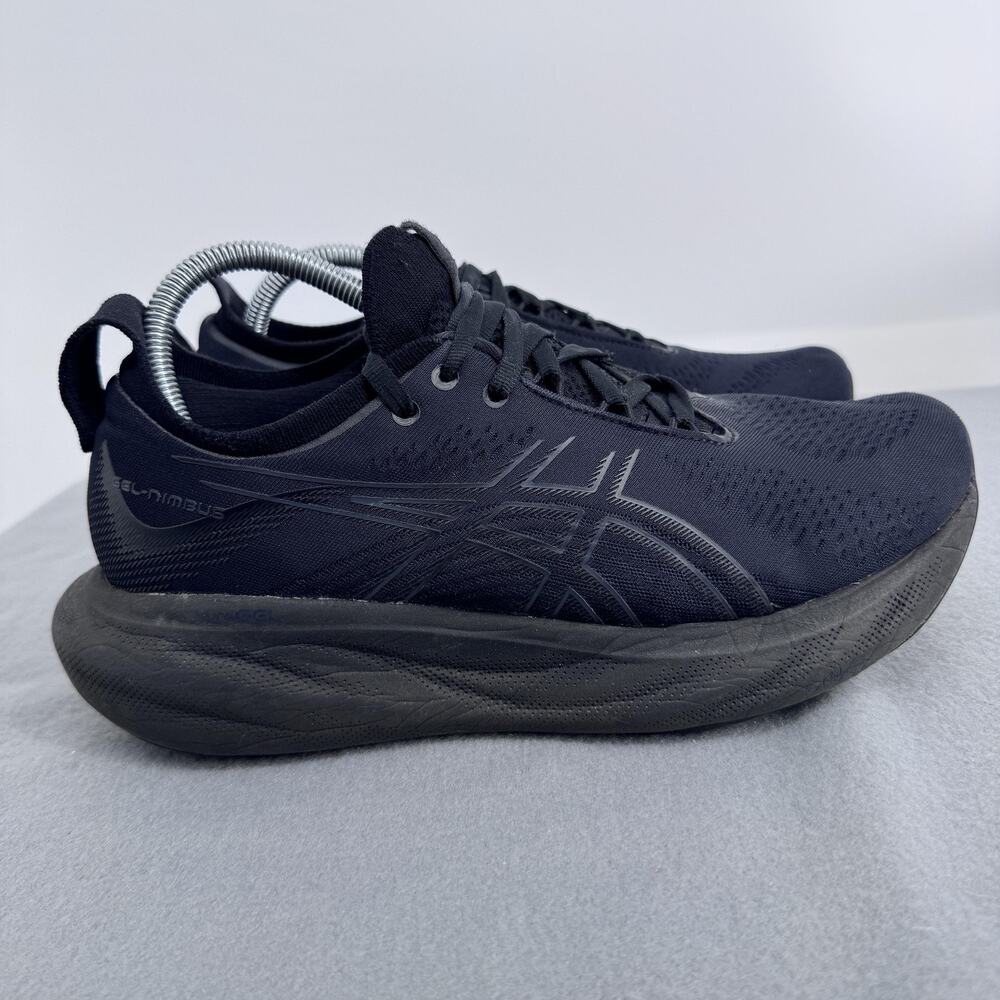 ASICS GEL-Nimbus 25 Shoes Womens Size 9.5‎ Black Road Running Sneakers 1012B356